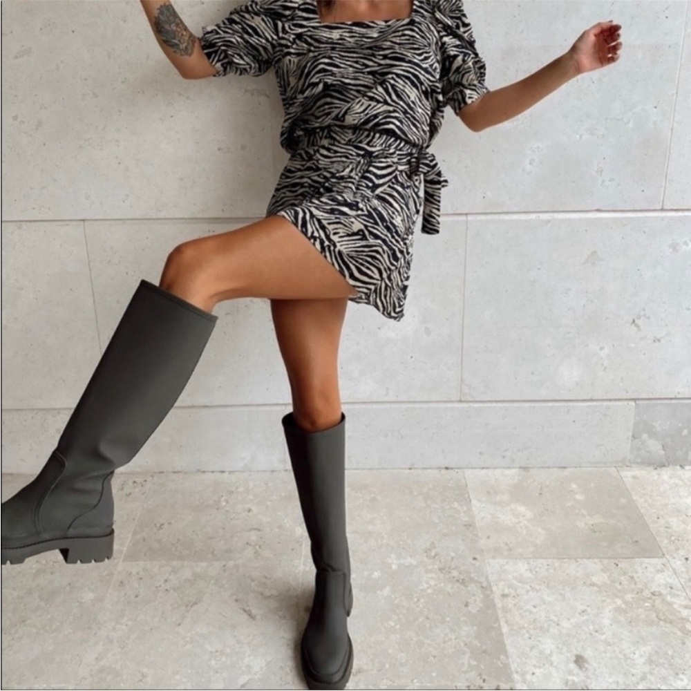 Zara black  Rain Boots